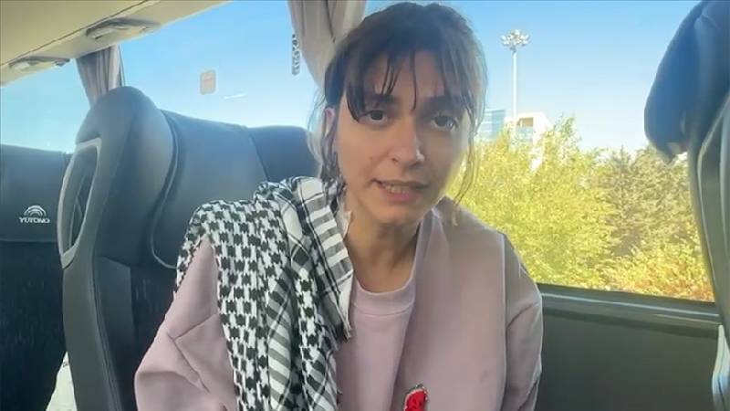 israilde alikonulan kuresel sumud filosunun turk aktivisti sena polat bizim yasadiklarimiz filistinli tutsaklarin yasadiklari yaninda hicbir sey rb3aDhIL