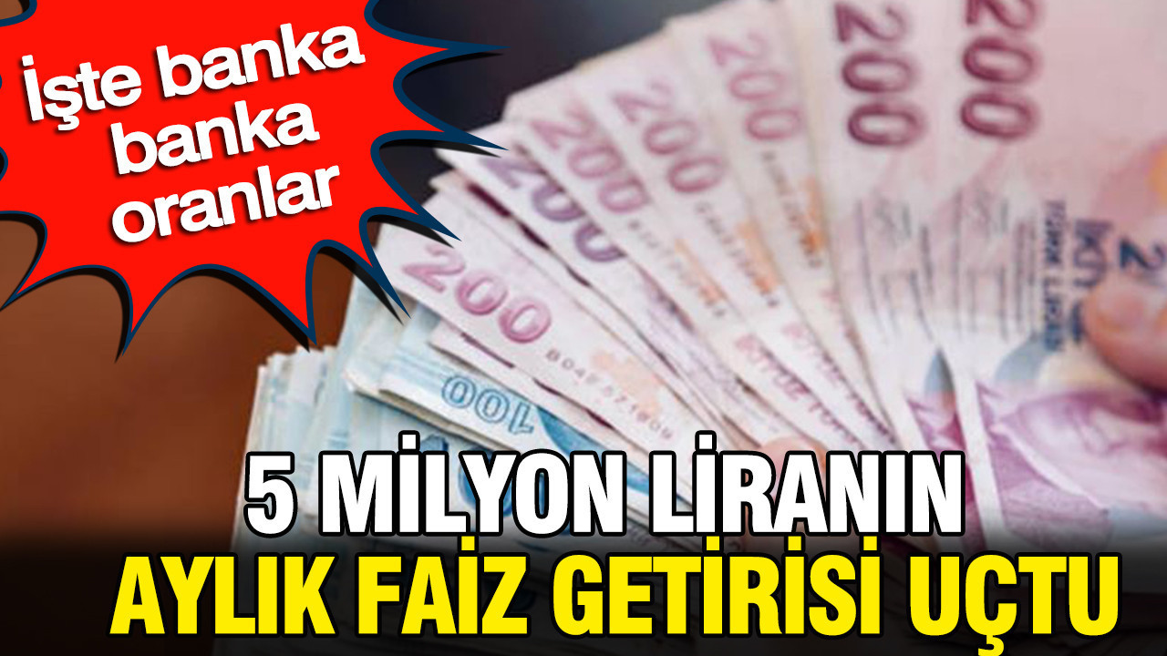 5 milyon liranin aylik faiz getirisi uctu iste banka banka oranlar 9iIwk1H9